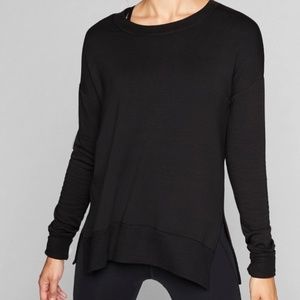 ATHLETA Coaster Luxe Sweatshirt Black